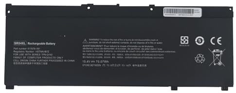 Batterie SR04XL pour HP Omen 15-ce0xx 15-dc0xxx 15-dc1xxx 17-cb0xxx, Pavilion 15-cb0xx, ZBook 15v G5, 15-ce021ng, 15-ce003nl, 15-ce010nl, 15-ce005ns, 15-ce033ns, 15-dc1109nf, TPN-Q193, HSTNN-DB7W, 917