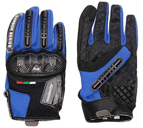Mud Defeater Motor Motocross Handschuhe Madmotor AHP Motorrad Downhill Bike MTB Mountainbike Offroad blau