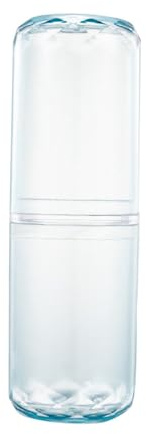EXHUMKY 1Stück Zahnbürstenbecher Transparent Tragbarer Zahnpasta für Unterwegs Kompakte Aufbewahrungslösung für Zahnbürste und Zahnpasta für Reisen und Camping
