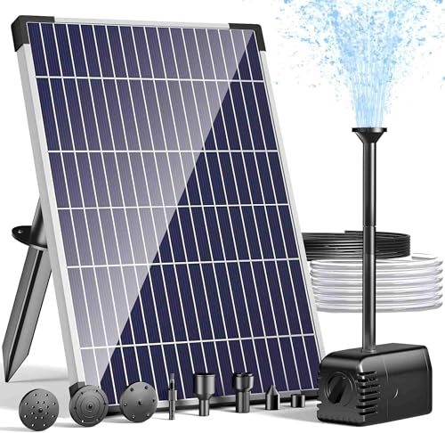POPOSOAP 12W Solar Pond Pump, 600LPH Solar Fountain Pump for Garden Feature