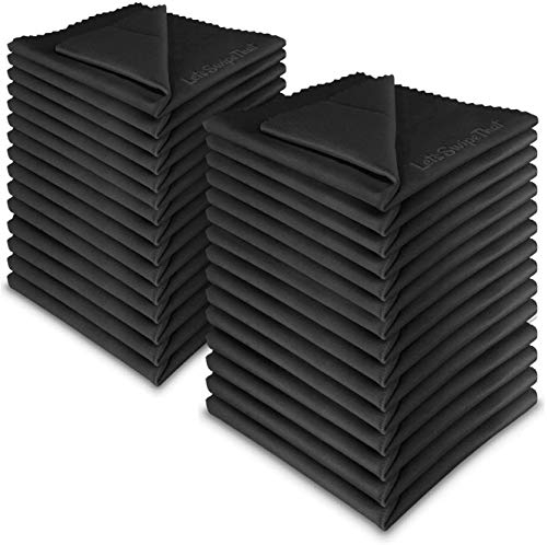 LetsSwipeThat 30x Mikrofasertücher - 20x20 cm Mikrofaser Brillenputztuch. Kamera Objektiv Microfaser Reinigungstücher. Bildschirm Microfasertuch Reinigung. Laptop PC Display Reiniger Tuch