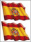 Artimagen - Pegatina Bandera Ondeante 2uds España. RESINA