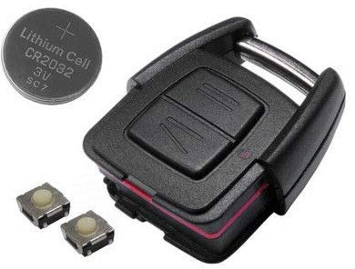 myshopx Gehäuse Schlüsselgehäuse Set Batterie + Taster Auto Schlüssel Klappschlüssel Fernbedienun OP01B