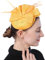 Coolwife Fascinators Pillbox Hut Schleife Fake Sinamay Feder Blume Derby Ball Hochzeit Kirche Party Kirche Hut, Ein Gelb, Einheitsgröße