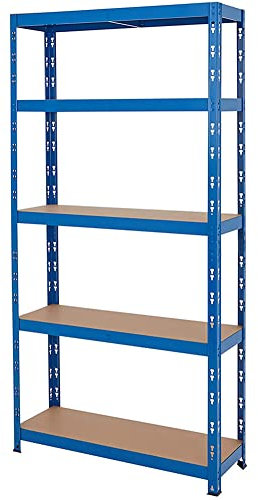 TAHA ® (1500 x 700 x 300) mm Heavy Duty Storage Racking 5 Tier Shelving Boltles for Garage Workshop
