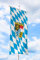 Bayern Fahne – 120 x 300 cm - Bannerfahne für Fahnenmast - Bayern Flagge mit Wappen & Raute - aus wetterfestem und reißfestem 100% Fahnen-Polyester-Stoff, auch als bayrische Deko fürs Oktoberfest