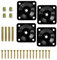 Leg Mounting Plates, Btowin 4Pcs Furniture Leg Attachment Plates T-Plate 5/16 (M8) with Hanger Bolts Repair Kit for Furniture Sofa Couch Seat