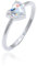Elli Ring Damen Herz Verlobung mit Kristall aus 925 Sterling Silber