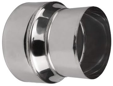 Acero Inoxidable Estufa Tubo Reductor Tubo Conector Tiro de Chimenea Forro Adaptador - Ø150mm / Ø80mm