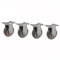 Wincal Fixed Caster, 4Pcs 2 Inch TPE Rubber Movable Silent Chair Fixed Rubber Casters for DIY, Trolley, Mobile Shopping Carts