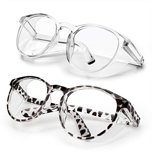 LeonDesigns Stylish Safety Goggles Anti-Fog Blue Light Blocking Glasses 2pack