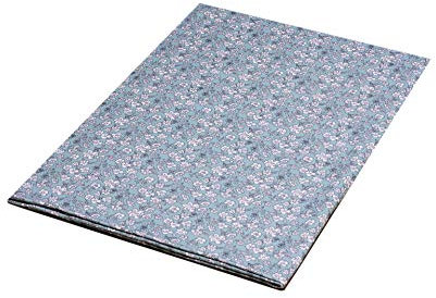 1buy3 Jersey Stoff Gemustert zum nähen | 92% Baumwolle, 8% Elasthan | Kinderstoff | Baumwolljersey | Muster: Blossom blau | 50cm x 160cm | Grundpreis je m² = €9,99