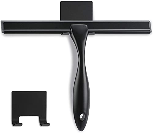 NETANY 12-Inch Matte Black Stainless Steel Squeegee, All-Purpose, 100% Streak Free