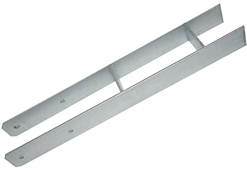 WEIDENPROFI Pfostenträger Bodenhülse, H-Pfostenträger für Rundholz-Pfosten Ø 8 cm