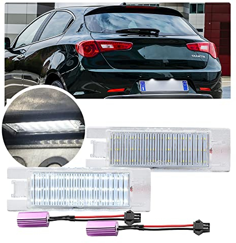 NSLUMO LED-Kennzeichenbeleuchtung kompatibel mit Alfa Romeo Giulietta Hatchback 940 Alfa Romeo Mito 147 159 Sportwagon Canbus LED-Heckkennzeichen-Registrierungsleuchten
