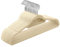 SONGMICS Velvet Hangers, Set of 20 Clothes Coat Hangers, Non-Slip, with Tie Bar and 360° Swivel Hook, Space-Saving, 0.6 cm Thick, 43.5 cm Long, for Dresses Trousers, Beige CRF020M20