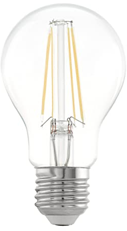 EGLO E27 LED Lampe, Glühbirne klassisch, Leuchtmittel für Retro Beleuchtung, 4 Watt (entspricht 40 Watt), 470 Lumen, warmweiß, 2700 K, Edison Birne A60, Ø 6 cm
