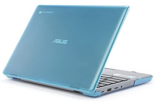 mCover Funda Compatible Solo para computadoras portátiles ASUS Chromebook CR1 (CR1100CA o CR1100FA) Series de 11.6 Pulgadas (no Compatible con ningún Modelo ASUS CR1104-FGA Series) - Aqua