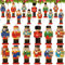 36 Stück Weihnachten Nussknacker Ornamente Holz hängende Nussknacker Miniatur Nussknacker Figuren Traditionelle Urlaub Nussknacker Weihnachten Pullover Ornament für Weihnachten Weihnachtsdekoration