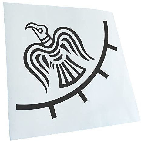 Kiwistar - Autoaufkleber - Dunkelgrau - 24x21cm Odin Raven Banner - Viking Aufkleber für Auto, Laptop, Fahrrad, LKW, Motorrad mehrfarbig JDM Decal Racing