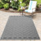 HomebyHome In& Outdoor Teppich Wetterfest, Grau 140x200 cm Teppich Küche, Waschbarer Küchenläufer Flachgewebe Sisaloptik Skandinavisch Design Camping Terasse Balkon Outdoorteppich Garten