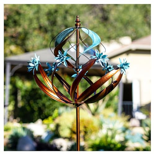 Winwindspinner Outdoor Metall Windspiel für Hof Garten - Große kinetische Windskulpturen Spinner Outdoor Dekoration, Geschenk für Geburtstag, Jubiläum, Einweihung, Weihnachten (B26 x H86)