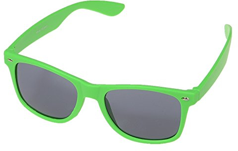 Miobo Sonnenbrillen Party Brillen 1980 style Retro Atzen Nerdbrille Hornbrille Sonnenbrille oder Klarglas Schwarz (Grün Sonnenbrille)