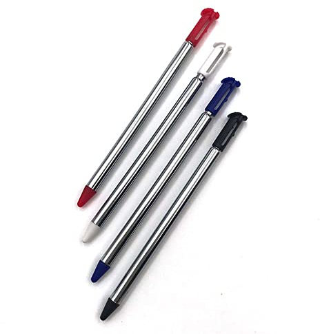 Stylet tactile réglable en métal pour nouvel accessoire de jeu vidéo 3DS XL LL (noir)