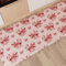 PETTI Artigiani Italiani - Tappeto Cucina, Tappeto Cucina Antiscivolo Lavabile, Passatoia Cucina, Tappeto Runner Cucina, 52x340 cm, Disegno Fiocco Rosa, 100% Made in Italy