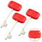 Lokko Radar Key for Disabled Toilets UK (3 Pack) - Boxed with Bonus Toilet Use Card - Red - Dimpled Grip, Durable, Waterproof, Easy to Use