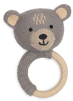 Jollein 101-007-67078 Rassel/Beißring Bär grau/braun