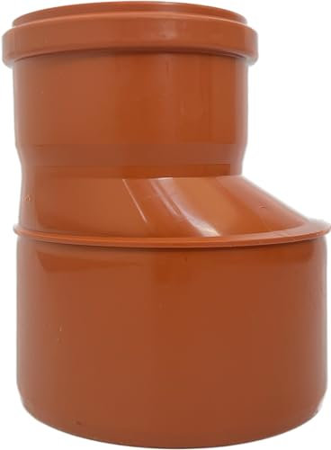 KG Reduktion DN 160/110 PVC-U Reduzierung | Übergangsrohr | Verbinder | Reduzierstück | Rohrreduzierung | mit Dichtung | für externe Entwässerungssysteme | Gummidichtung | Abwasser | Kanalrohrsystem