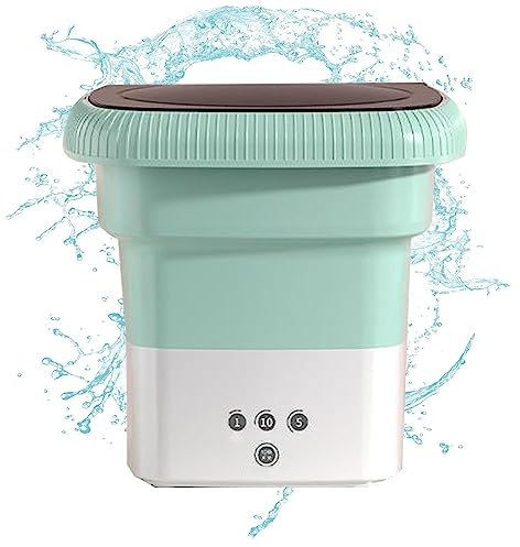 mingchengheng Lavadora de cubetas Plegable | Cubo de Lavadora Plegable,Lavadora ultrasónica de turbina pequeña Personal Plegable para Vacaciones Ropa Interior de Camping