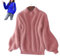 Nearflying Pull d'Hiver en Cachemire Mélangé Angora pour Femme - Chaud, Ample, Moelleux - Couleur Unie - Col Rond - Rose, Taille Unique