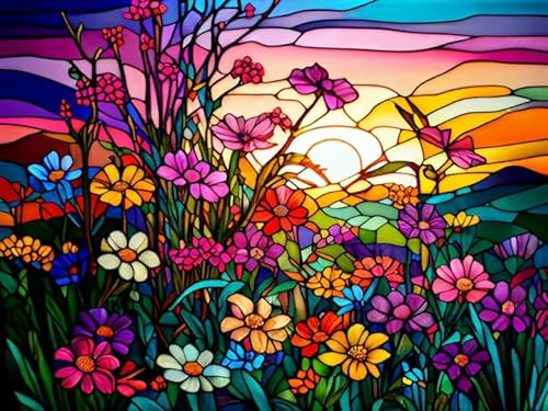 Diamond Painting Kinder Erwachsene Diamant 30x40 Bilder Diamond-Painting Mädchen Geschenke Daiments Diy Set Klein blumen Diamanten 5d Kristallmalerei Starterset Crystal Diamont Geburtstagsgeschenk