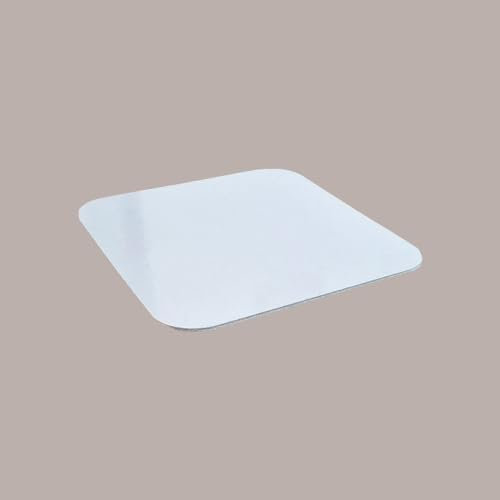 Lucgel, Sottotorta Vassoio Quadrato, Cartone Nero-Bianco, Stile Renoir, 22x22cm, Confezione da 10 kg