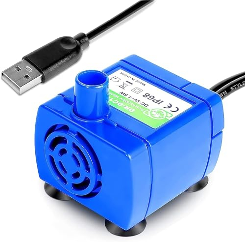 VinDox Pompe de Remplacement pour Fontaine à Eau Automatique pour Chat - Super Silencieuse avec Câble de 170 cm (Pas de Lumière LED)