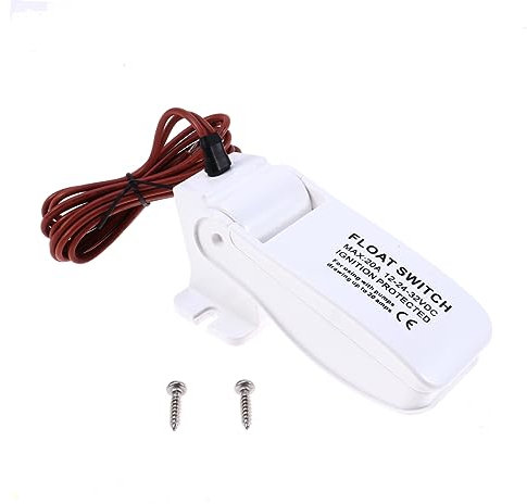 Kisangel 12v Bilgenpumpe Wasserstandssensor für Boot Sensor Automatischer Schwimmer A05-202001 Weiß