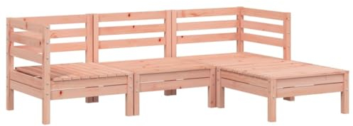 vidaXL Gartensofa 3-Sitzer, Outdoor Sofa mit Latten-Design, Gartencouch Modular, Gartenmöbel Gartengarnitur Sitzgruppe, Massivholz Douglasie