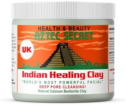 Aztec Secret Indian Healing Clay Mask, 454 g, prodotto ufficiale Regno Unito, per il viso più potente al mondo, per punti neri, trattamento dell'acne, maschera viso disintossicante