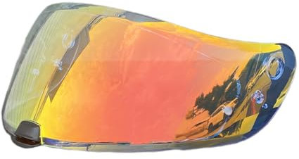 Visiera del Casco, Visiera di Ricambio HJ-20M, Protettiva UV, AntiGraffio, for Casco HJC FG-17 IS-17 C70.(Revo Clear Red)