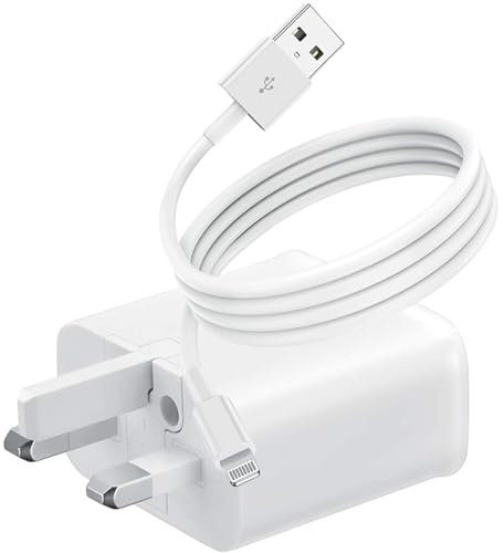 15W Charger Plug and Cable Compatible with iPad air 3/2/1, iPad mini 4/2/5/3,iPad Pro 9.7/10.5, iPhone XR XS 8 11