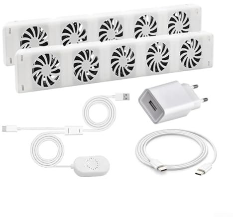 for Smart Radiator Fan Booster Extension Set, Smart Air Boost Radiator Fan Energy-Efficient Heating System Automatic Temperature Control Quiet Operation For Home Comfort(DUO-SET)