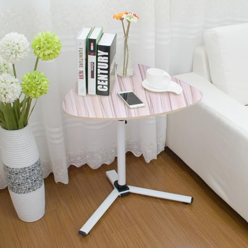 Support Triangle Moderne Hauteur Réglable Rotation 360° Table de Lit Déplaçable Canapé Bout de Bureau Ordinateur Portable