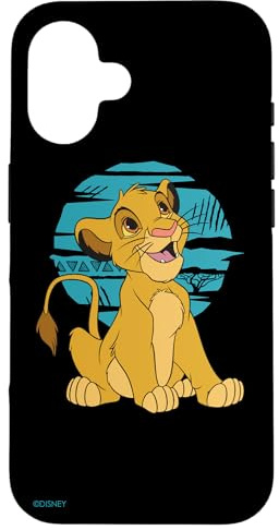 Hülle für iPhone 16 Disney Der König der Löwen Junge Simba Happy Blue Retro