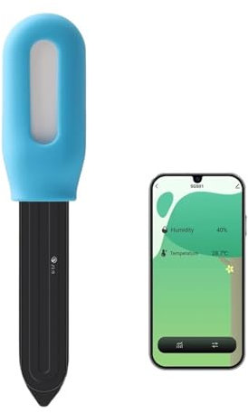 Bodentest Smart Boden Tester Feuchtigkeit Temperatur Feuchtigkeit Sensor Drahtlose Erde Hygrometer for Pflanzen Garten Topf Rasen Erfassen Sie die Bodenfruchtbarkeit genau