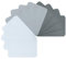 WILDREEDS Premium Quality Fabric Iron on Repair Patches 100% Cotton Iron on Patches for Clothing Inside & Outside Strongest Glue 3 by 4-1/4 (7.5 cm x 10.5 cm)-White/Grey/Dark Grey
