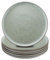 Lot de 6 assiettes plates en faïence pour 6 personnes de 27 cm, résistantes aux rayures, passent au lave-vaisselle, vert foncé, 18 cm