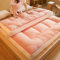 Futonbett im traditionellen japanischen Stil, zusammenklappbar, für Doppel- und Einzelbett, Beige, 90 x 200 cm, bequeme und praktische Schlaflösung
