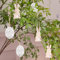 Lights4fun 6er Set Holz Deko zum Aufhängen Osterdeko zum Aufhängen Anhänger Osterstrauß Deko Ostern Ostergesteck Deko Holz